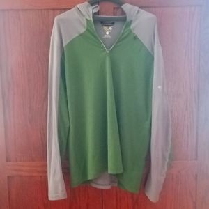 Green and Gray Mountain Hardwear 1/4 Zip Hoodie